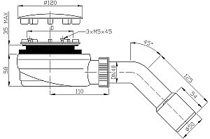 Сифон Radaway R580 Ø90 купить в интернет-магазине сантехники Sanbest