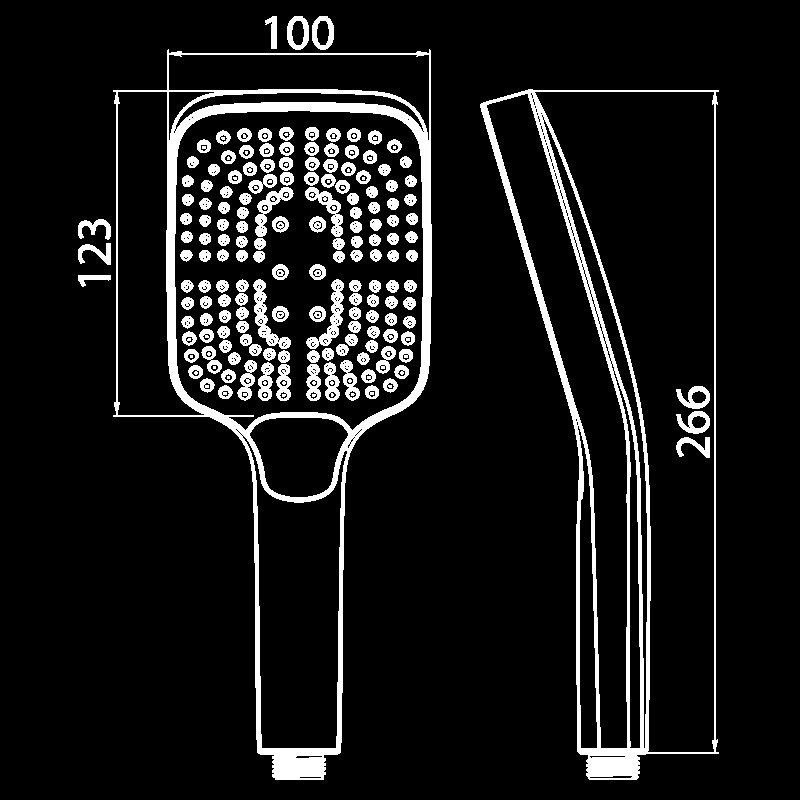 Душевая лейка Elghansa PK-045 хром купить в интернет-магазине сантехники Sanbest