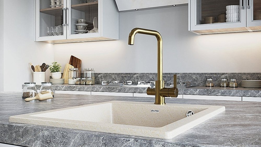 Смеситель для кухни Paulmark Logas Lo213021-BR Бронза купить в интернет-магазине сантехники Sanbest