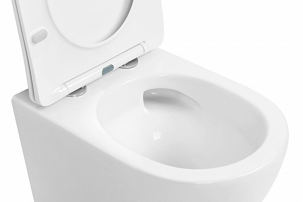 Унитаз подвесной Abber Bequem AC1100T  смыв торнадо, с крышкой микролифт, безободковый, белый купить в интернет-магазине Sanbest