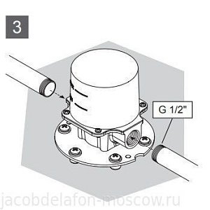 База для напольного смесителя Jacob Delafon AVID 97904D-NF купить в интернет-магазине сантехники Sanbest