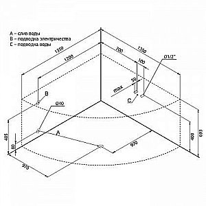 Акриловая ванна Aquanet Vitoria 130 205371 с к/с купить в интернет-магазине Sanbest