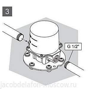 База для напольного смесителя Jacob Delafon AVID 97904D-NF купить в интернет-магазине сантехники Sanbest