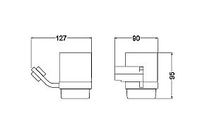 Стакан Schein WATTEAU 123C-R хром купить в интернет-магазине сантехники Sanbest