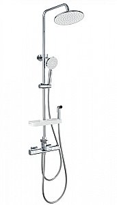 Душевая система с термостатом WONZON & WOGHAND Plate WW-C3017-A1-CR хром купить в интернет-магазине сантехники Sanbest