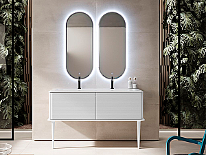 Тумба с раковиной Cezares IDRA 144 55810+50265 Bianco opaco для ванной в интернет-магазине Sanbest