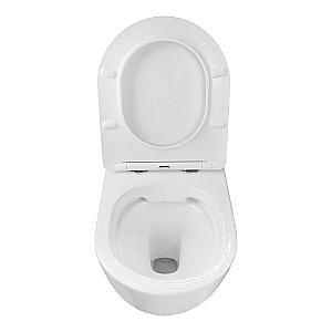 Унитаз подвесной Azario Grado AZ-0046 SP белый, безободковый, с крышкой микролифт купить в интернет-магазине Sanbest