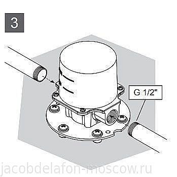 База для напольного смесителя Jacob Delafon AVID 97904D-NF купить в интернет-магазине сантехники Sanbest