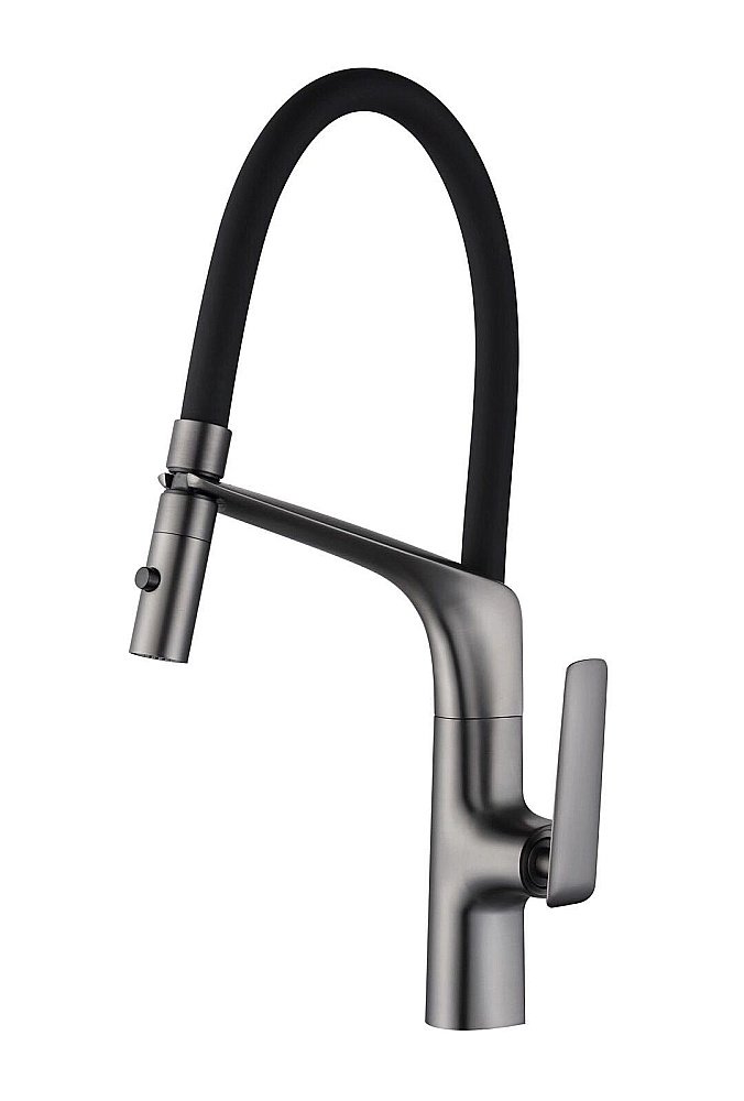 Смеситель для кухни Vincea VKF-115GM вороненая сталь купить в интернет-магазине сантехники Sanbest