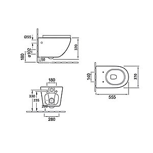 Биде подвесное Esbano GARCIA матовый серый купить в интернет-магазине Sanbest