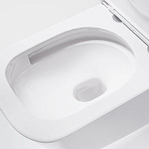 Унитаз подвесной Vincea Demi VT1-55T белый, безободковый, с крышкой микролифт, слив торнадо купить в интернет-магазине Sanbest