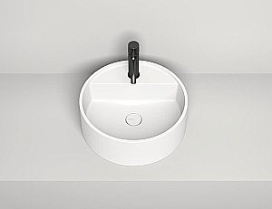 Раковина накладная Salini ARMONIA TOP 02 130116G 45 из искусственного камня S-Sense, белая глянцевая купить в интернет-магазине Sanbest