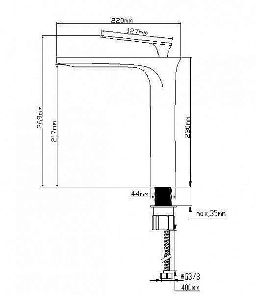 Смеситель для раковины NT Bagno NT1701НN купить в интернет-магазине сантехники Sanbest
