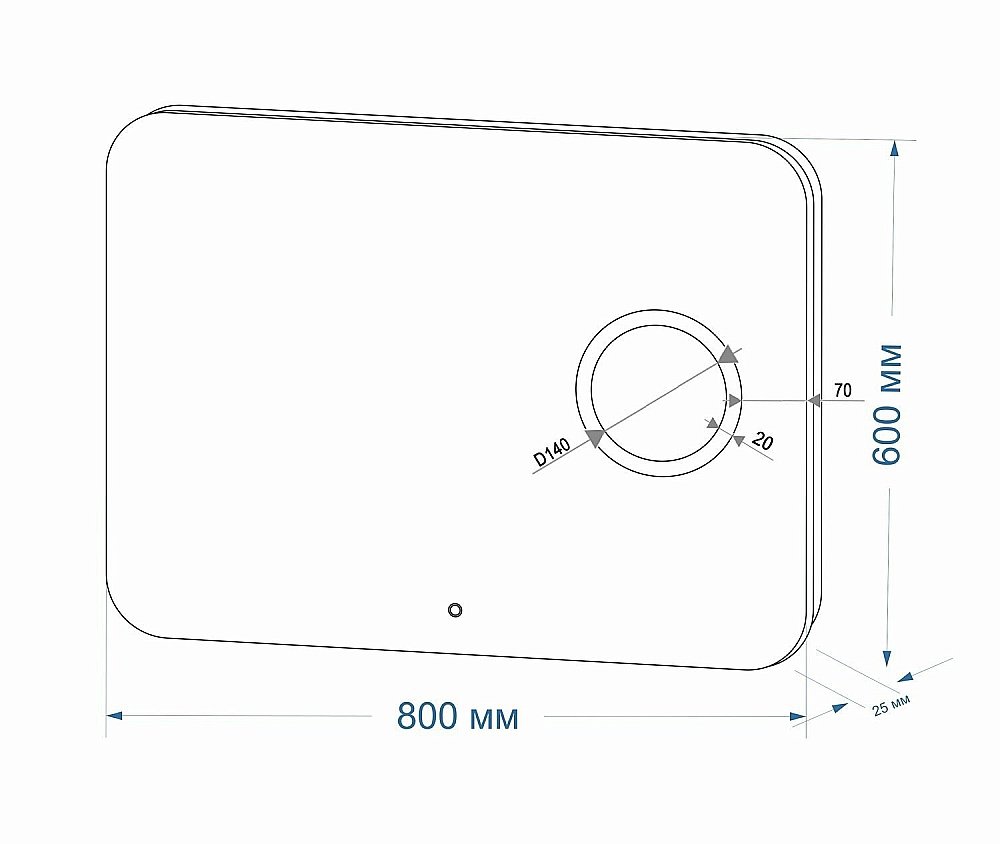 Зеркало Континент Elegant ЗЛП78 80x60 в ванную от интернет-магазине сантехники Sanbest