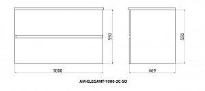 Тумба с раковиной Art&Max ELEGANT 100 сапфир для ванной в интернет-магазине Sanbest