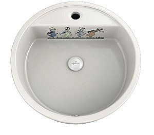 Раковина Elghansa 49 EG4039-108 белая с декором купить в интернет-магазине Sanbest