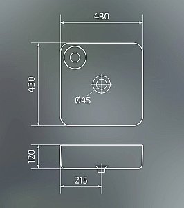 Раковина накладная Gid 43 Mnc591 54455 бежевый мрамор купить в интернет-магазине Sanbest