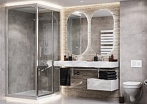 Раковина двойная Акватон Ричмонд 150 1A70573KRD010 белая купить в интернет-магазине Sanbest