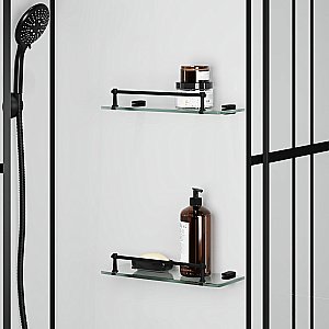 Душевая кабина Niagara Standart ST90/15Q/KL/BKT 90х90 стекло прозрачное/профиль черный матовый купить в интернет-магазине Sanbest