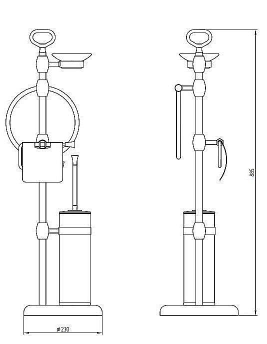 Стойка для ванной Migliore Mirella 17195 бронза купить в интернет-магазине сантехники Sanbest