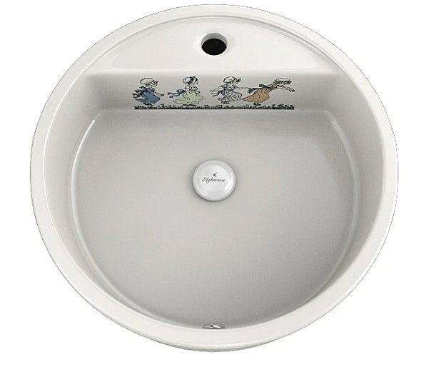 Раковина Elghansa 49 EG4039-108 белая с декором купить в интернет-магазине Sanbest