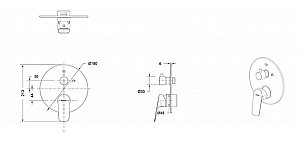 Смеситель для душа Bravat Rhein PB8429564BW-2-ENG купить в интернет-магазине сантехники Sanbest