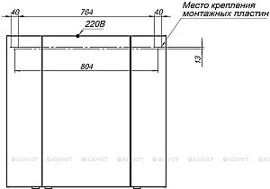 Зеркальный шкаф Aquanet Алвита 90 серый антрацит купить в интернет-магазине сантехники Sanbest