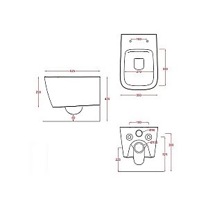 Унитаз подвесной безободковый Artceram A16 Grigio Oliva купить в интернет-магазине Sanbest
