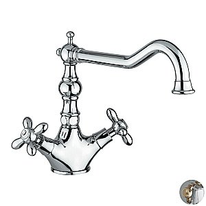 Смеситель для кухни Migliore Cucina Princeton Plus ML.CUC-8051 хром/золото купить в интернет-магазине сантехники Sanbest