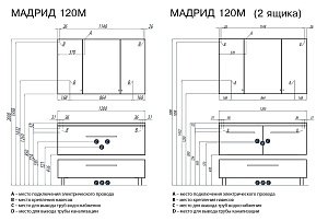 Нижняя тумба Акватон Мадрид 120 М белая для ванной в интернет-магазине сантехники Sanbest