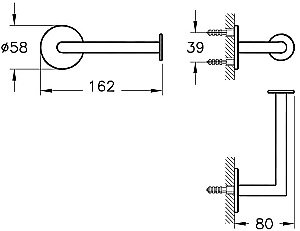 Держатель туалетной бумаги Vitra Origin A4488736 купить в интернет-магазине сантехники Sanbest