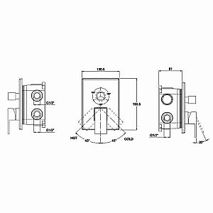 Смеситель для душа Kaiser Sonat 34122 купить в интернет-магазине сантехники Sanbest