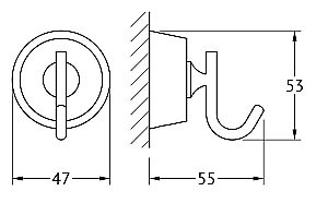Крючок FBS Vizovice VIZ 001 купить в интернет-магазине сантехники Sanbest