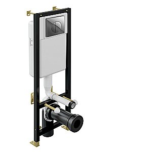 Инсталляция для унитаза Cersanit BLACK 35 с кнопкой LEON Хром купить в интернет-магазине сантехники Sanbest