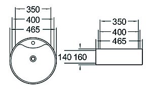Раковина накладная SantiLine 40 SL-1070 белая купить в интернет-магазине Sanbest