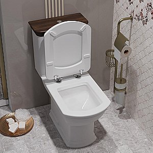 Унитаз-компакт напольный Опадирис Риспекто OS39723A белый, с бачком, с крышкой микролифт купить в интернет-магазине Sanbest