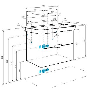 Тумба с раковиной Акватон Оливия 80 белая матовая для ванной в интернет-магазине Sanbest