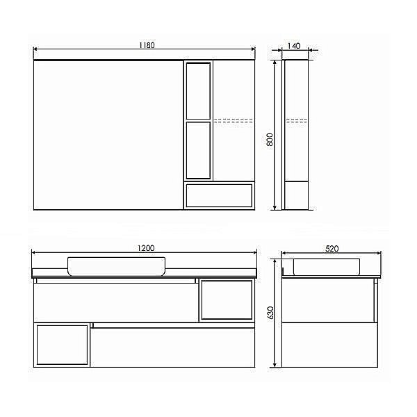 Зеркало со шкафом Comforty Прага 120 в ванную от интернет-магазине сантехники Sanbest