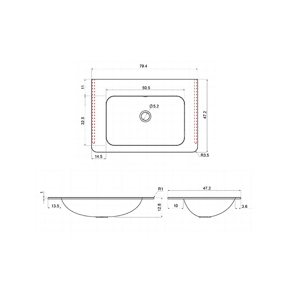 Тумба с раковиной Vincea PAOLA VMC-2P800RW + VCB-2VP800W 80 темное дерево для ванной в интернет-магазине Sanbest