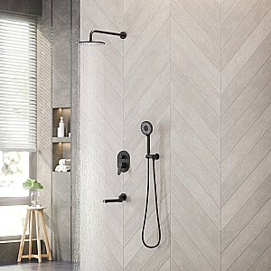 Душевая система BERGES NARDIS 3R 071014 черный матовый купить в интернет-магазине сантехники Sanbest