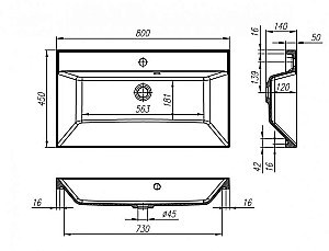 Тумба с раковиной BelBagno VITTORIA 2C SO 80 Bianco Lucido для ванной в интернет-магазине Sanbest