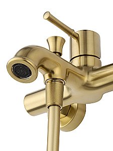 Смеситель для ванны с душем WONZON & WOGHAND TOR, Брашированное золото (WW-88037073-BG) купить в интернет-магазине сантехники Sanbest