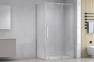 Душевой уголок Royal Bath BERN-S RB9100-T-CH 90x100 стекло прозрачное/профиль хром купить в интернет-магазине Sanbest
