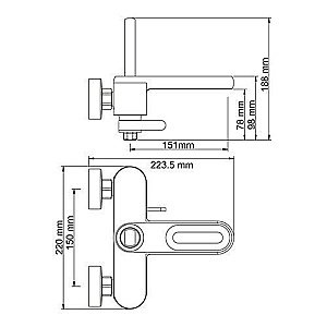 Смеситель для ванны WasserKRAFT Kammel 1801 купить в интернет-магазине сантехники Sanbest