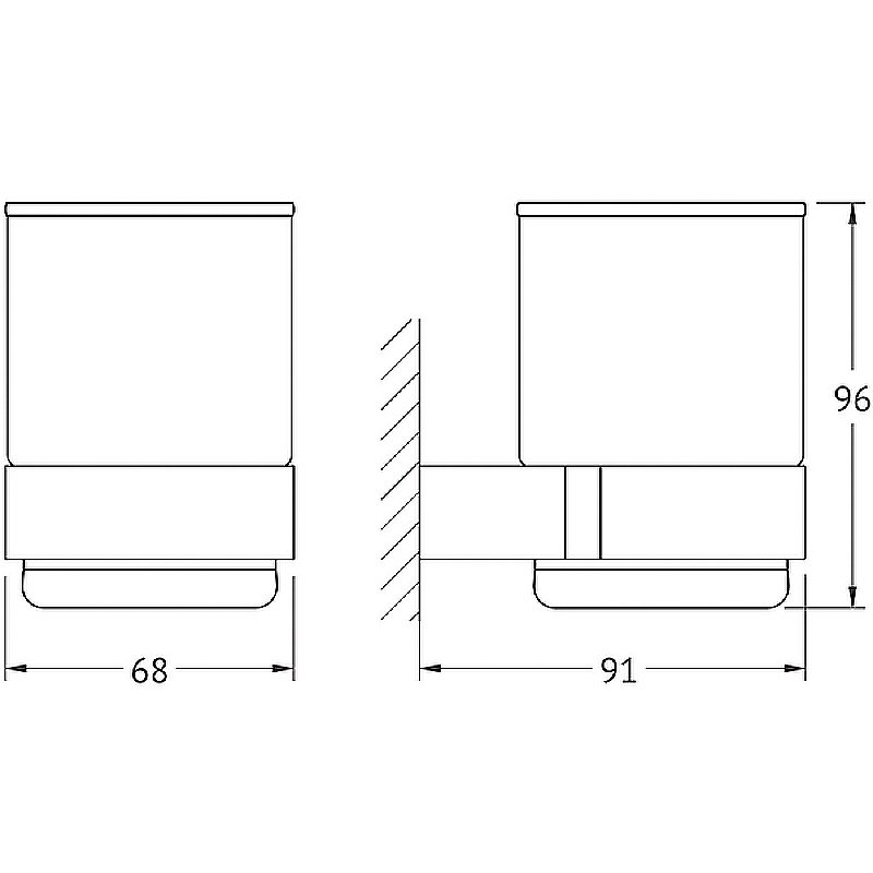 Стакан для зубных щеток Artwelle Schwarz 7721 черный купить в интернет-магазине сантехники Sanbest