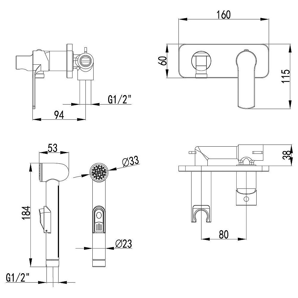 Гигиенический душ Lemark Plus Grace LM1519C купить в интернет-магазине сантехники Sanbest