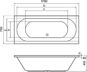 Ванна акриловая Koller Pool Orion Double 170x75 купить в интернет-магазине Sanbest