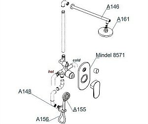 Душевая система WasserKRAFT Mindel 8500 A85155 купить в интернет-магазине сантехники Sanbest