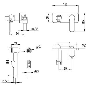 Гигиенический душ Lemark Plus Grace LM1519C купить в интернет-магазине сантехники Sanbest