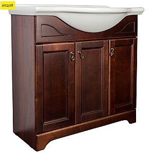 Тумба с раковиной Orange Классик F7-85TU1+Ra орех антикварный для ванной в интернет-магазине Sanbest